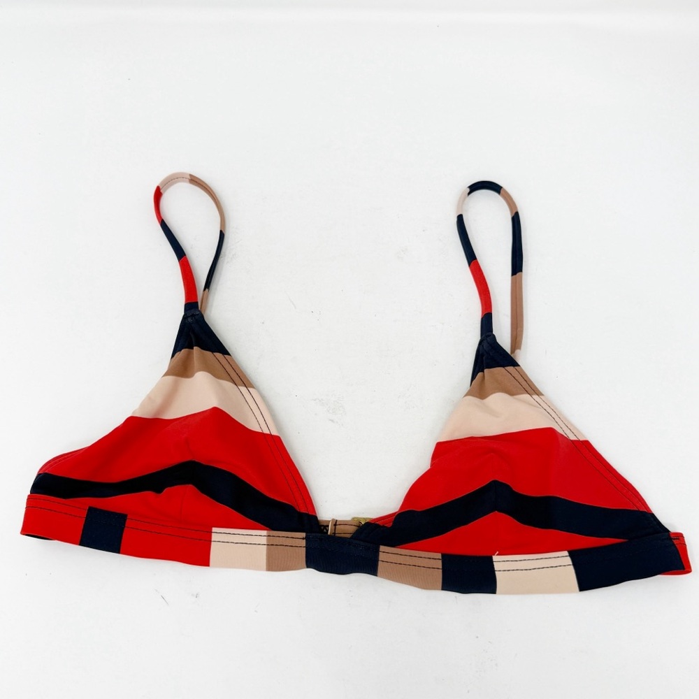 Marc Jacobs Striped Bikini Triangle Top Size S Adjustable Beach Pool Summer